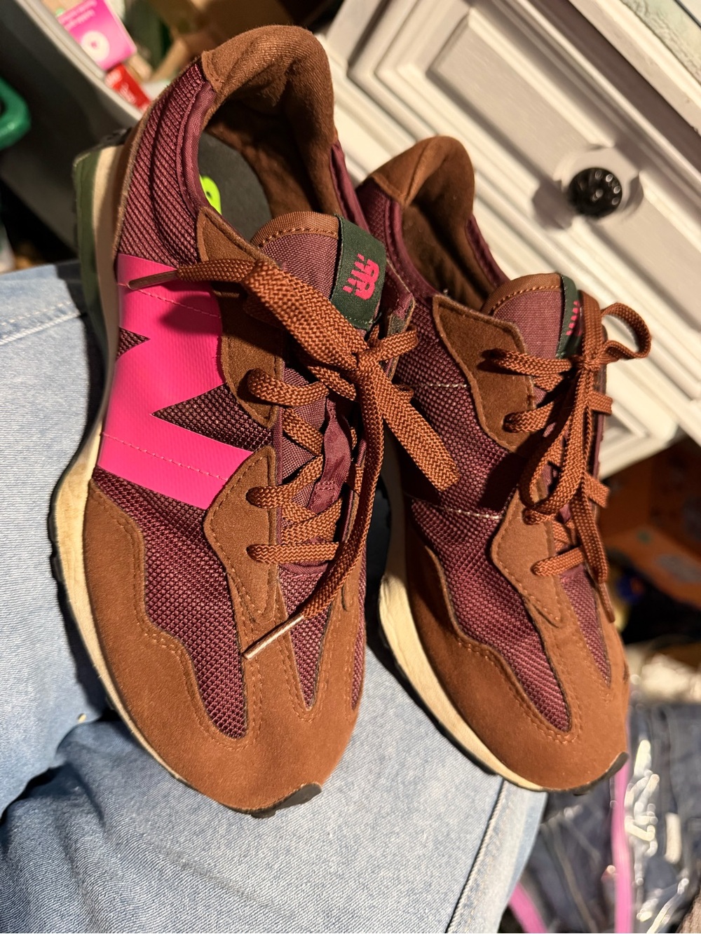 New Balance Women's Burgundy & Pink Retro Sneaker